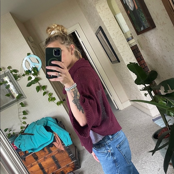 Wooden Ships Burgundy Cowl Neck Sweater - Picture 10 of 15